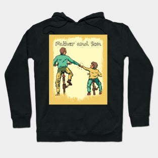 Father and Son Bike Partners Hoodie